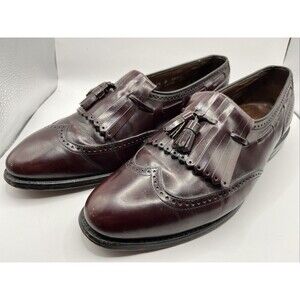 ALLEN EDMONDS Arlington Tassel Loafers Dress Shoes 8.5 D Oxblood